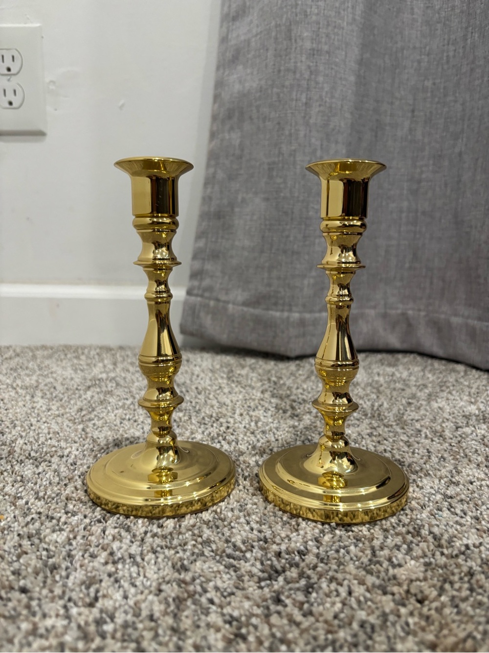 Vintage Baldwin Brass Candlesticks Made in USA Set of 2 Timeless Elegant